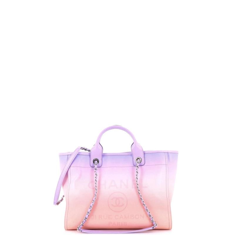 Chanel Deauville NM Tote Gradient Leather Small: Accessories: Dust Bag, Pochette Measurements: Handle Drop 4", Height 12", Width 13.5", Depth 7", Strap Drop 12.5". Condition: Pre-owned - Excellent,Brand: Chanel,Exterior Material: Leather,Style: