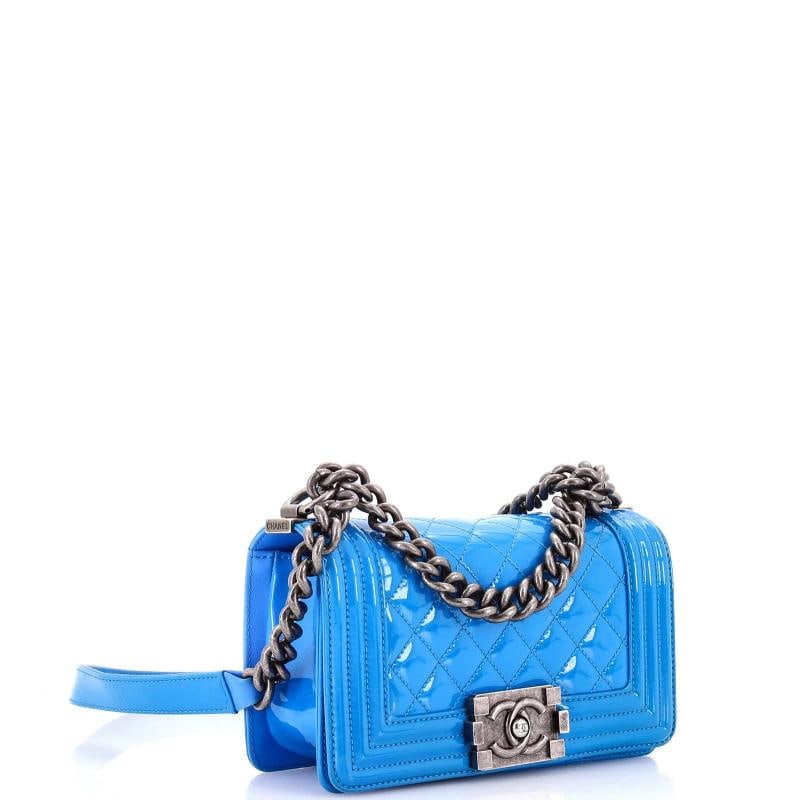Chanel Boy Flap Bag Quilted Patent Small - 2