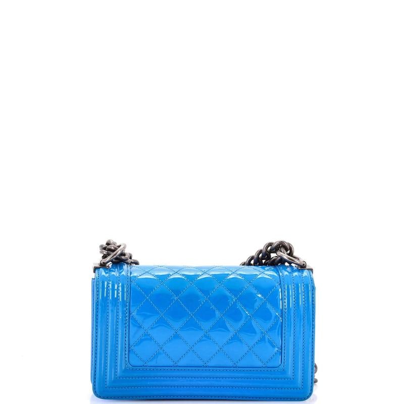 Chanel Boy Flap Bag Quilted Patent Small - 3