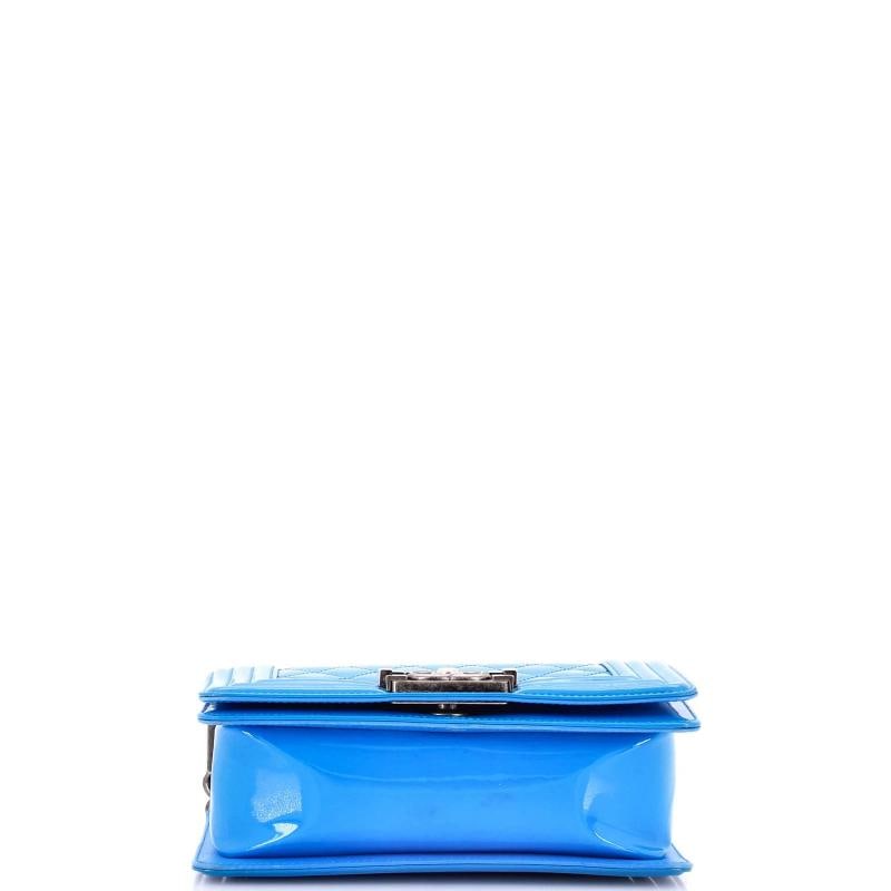 Chanel Boy Flap Bag Quilted Patent Small - 4