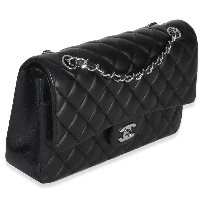 Chanel Black Quilted Lambskin Medium Classic Double Flap Bag - 3