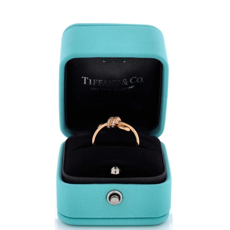 Tiffany & Co. Knot Ring 18K Rose Gold with Diamonds - 2