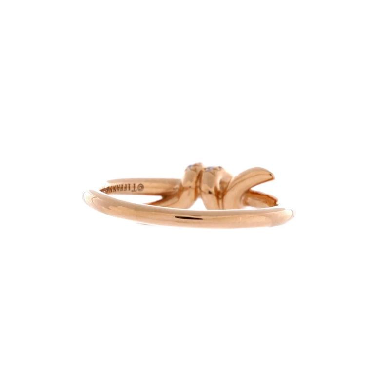 Tiffany & Co. Knot Ring 18K Rose Gold with Diamonds - 3