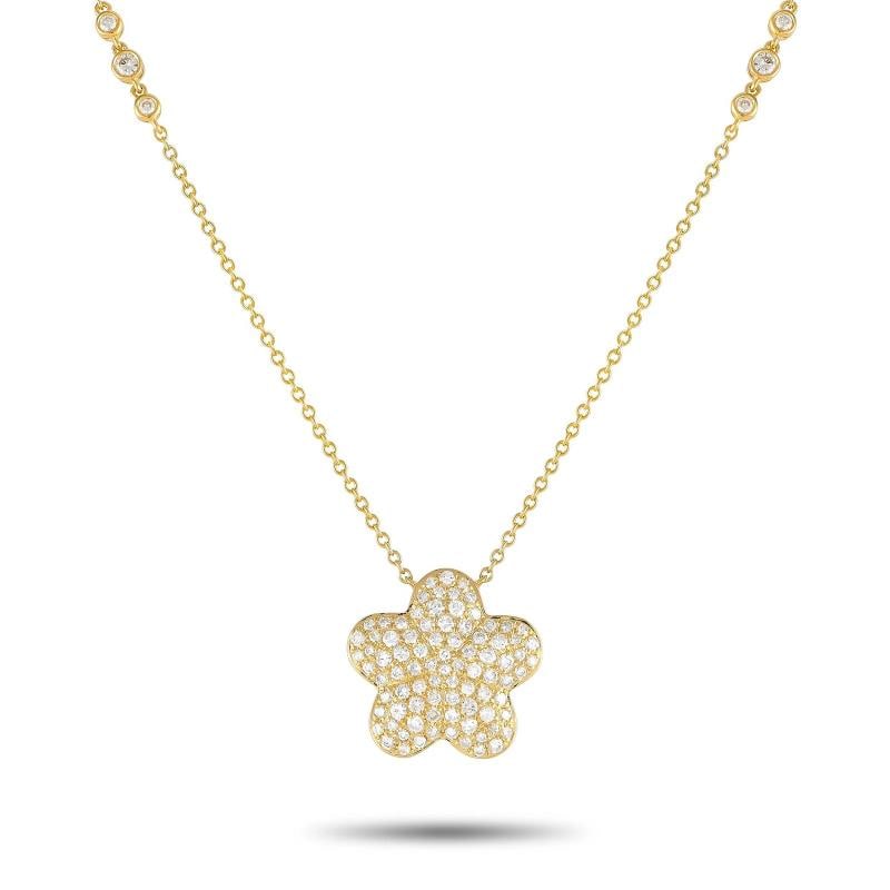 18K Yellow Gold 1.25ct Diamond Necklace: Condition: New with packaging: This item is brand new and has never been worn. It still has the original packaging. ,Brand:,Main Stone: See Description,Metal: 18K Yellow Gold,Metal Purity: 18K,Base