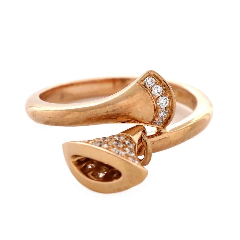Bvlgari Divas' Dream Charm Ring 18K Rose Gold with Diamonds - 3