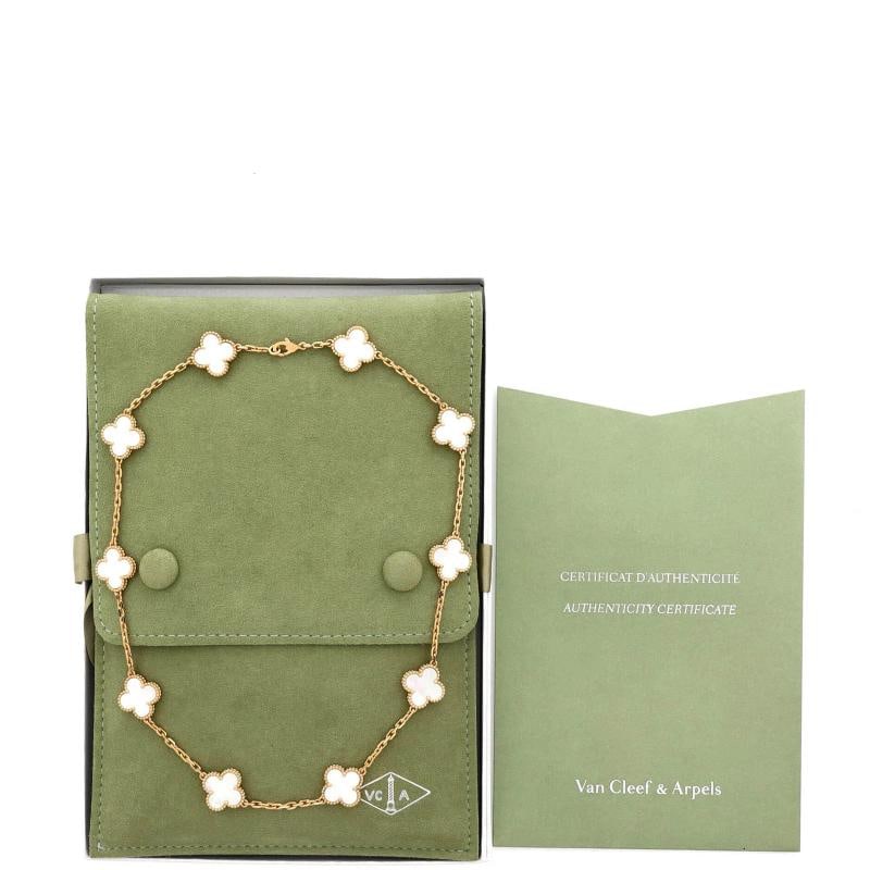 Van Cleef & Arpels Vintage Alhambra 10 Motifs Necklace 18K Yellow Gold - 2