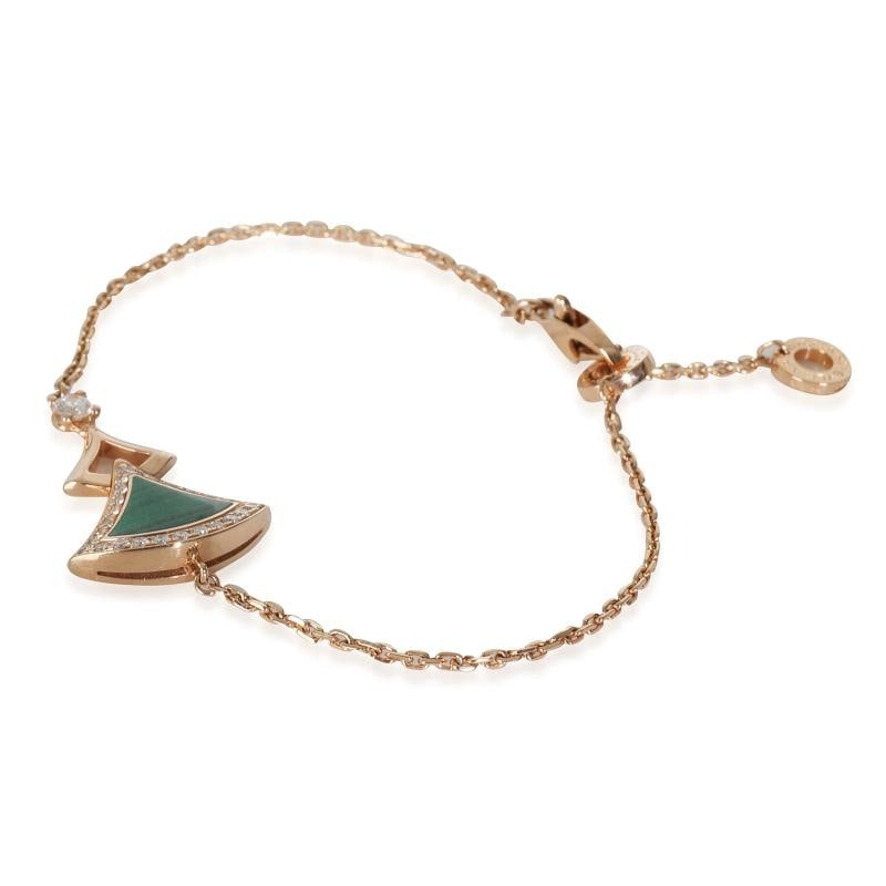 BVLGARI Rose Gold Malachite and Diamond Diva's Dream Bracelet - 2