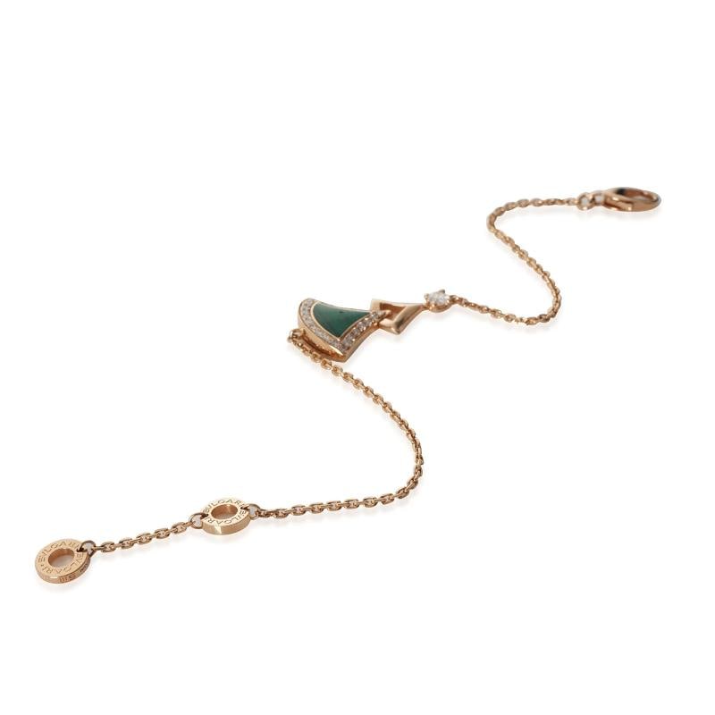 BVLGARI Rose Gold Malachite and Diamond Diva's Dream Bracelet - 3