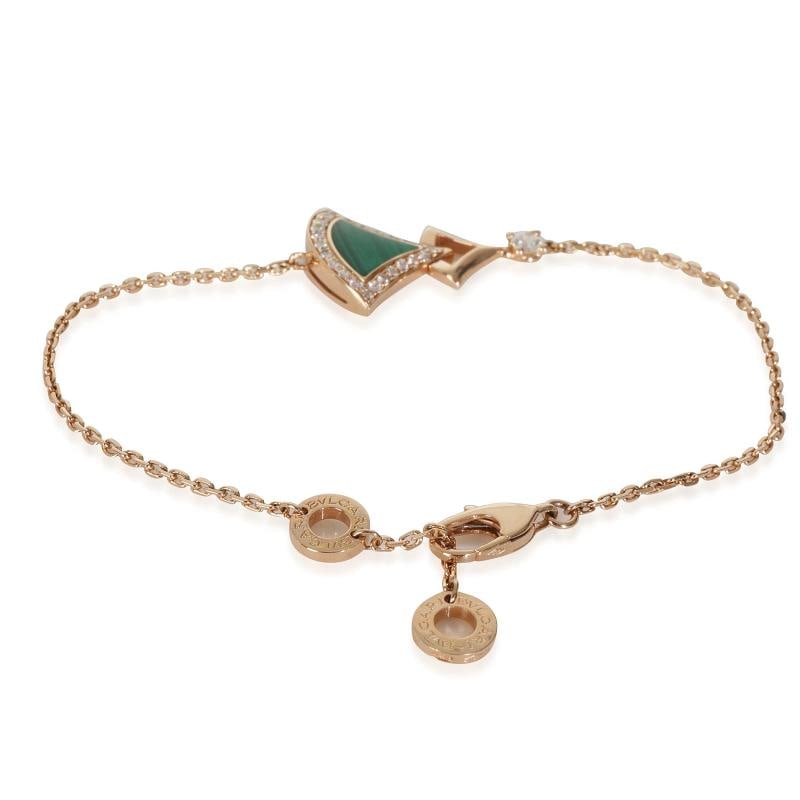 BVLGARI Rose Gold Malachite and Diamond Diva's Dream Bracelet - 4