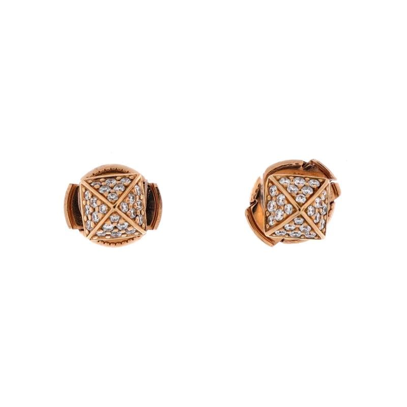 Hermes Clou d'H Stud Earrings 18K Rose Gold with Diamonds: Condition: Pre-owned - Good,Brand: Hermes,Main Stone: Diamond,Metal: 18K Rose Gold,Metal Purity: 18K,Style: Stud,Type: Earrings,Color: Rose Gold,Material: 18K Rose Gold, Diamond