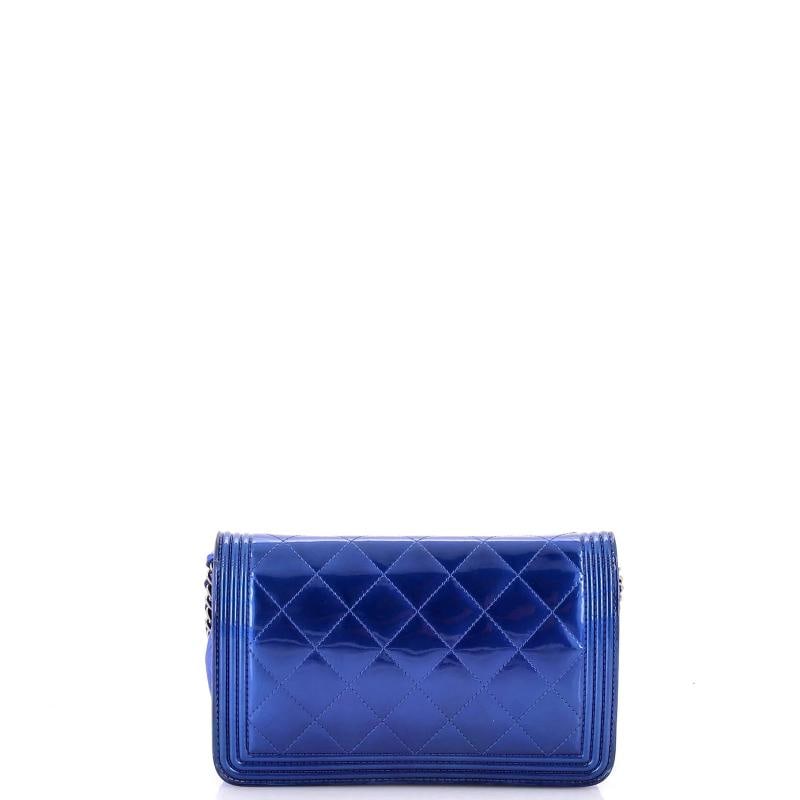 Chanel Boy Wallet on Chain Quilted Patent - 3