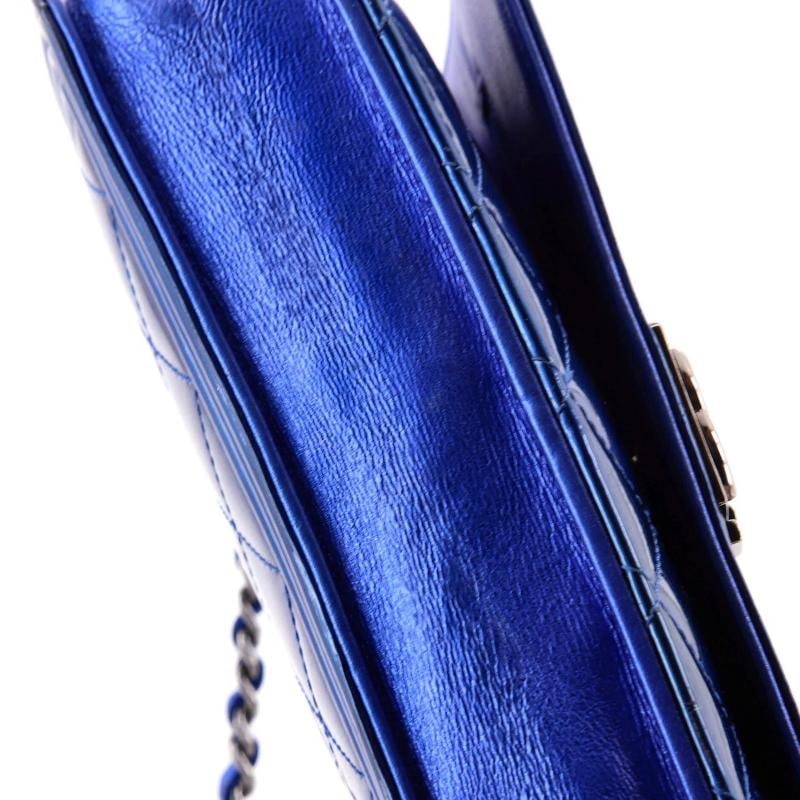 Chanel Boy Wallet on Chain Quilted Patent - 7