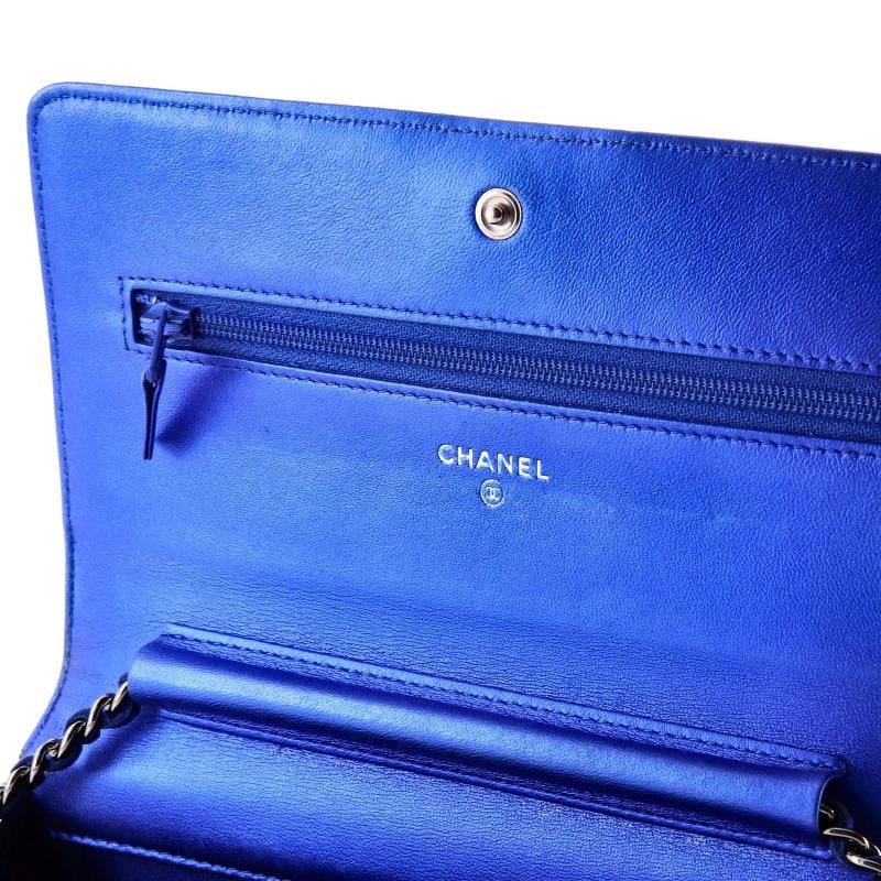 Chanel Boy Wallet on Chain Quilted Patent - 8
