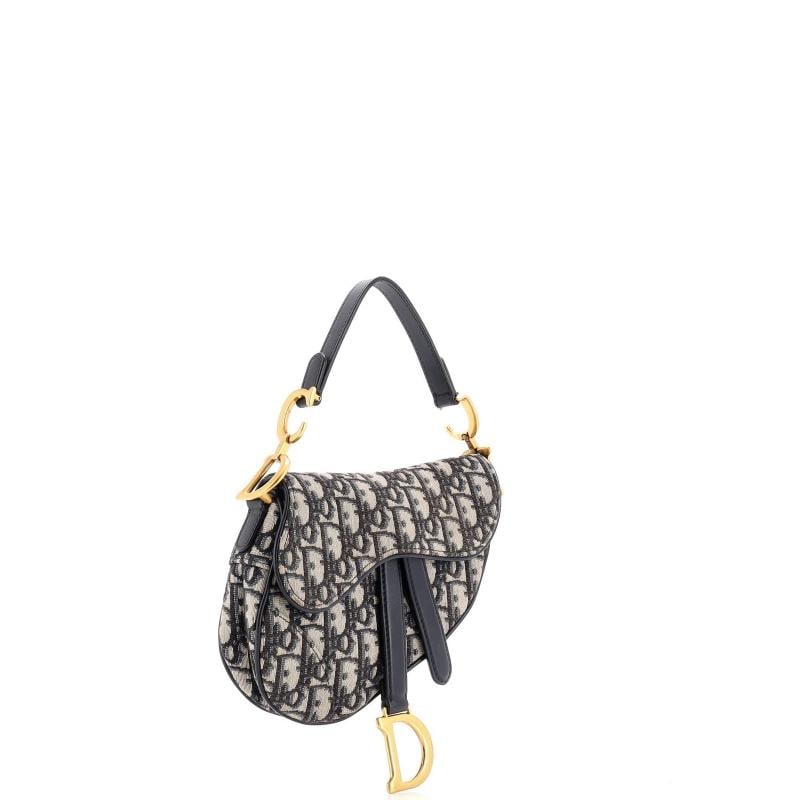 Christian Dior Saddle Handbag with Strap Oblique Canvas Mini - 2