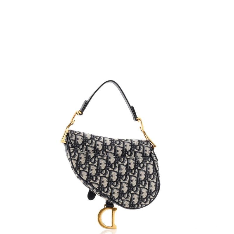 Christian Dior Saddle Handbag with Strap Oblique Canvas Mini - 3
