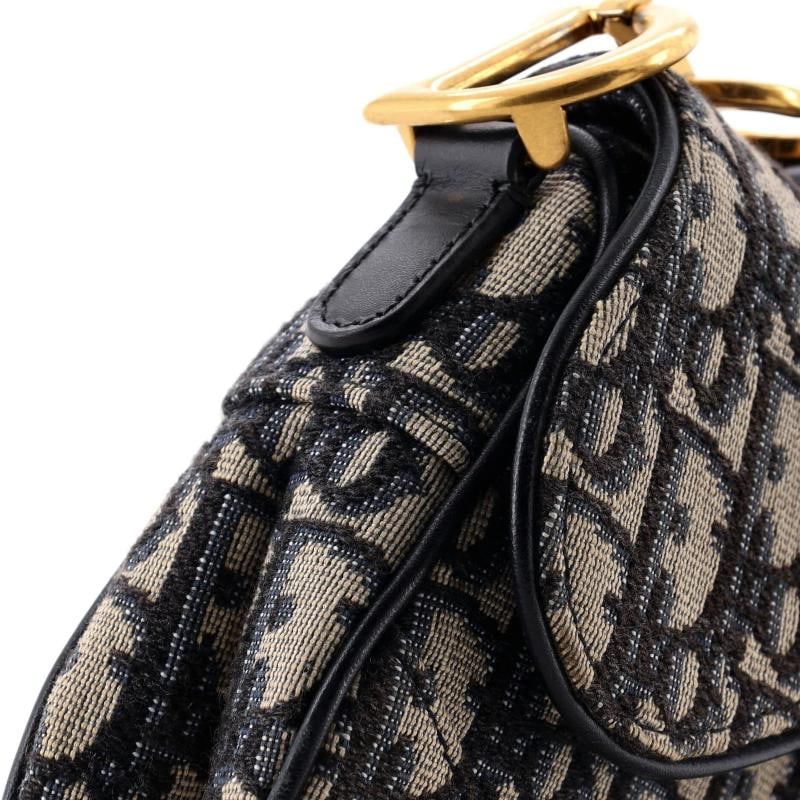 Christian Dior Saddle Handbag with Strap Oblique Canvas Mini - 6