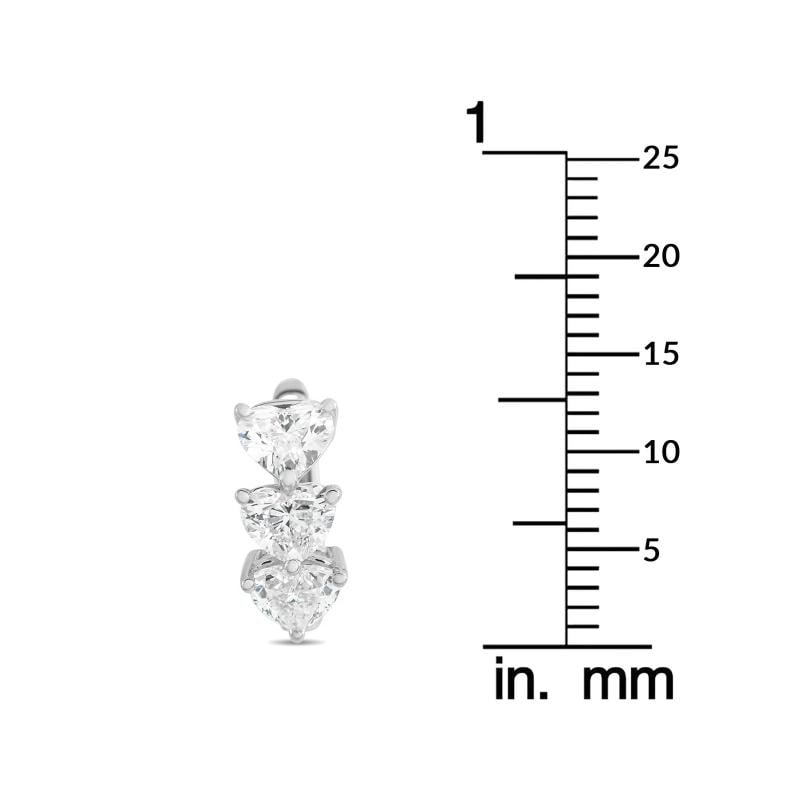 18K White Gold 3.0ct Diamond Earrings - 4