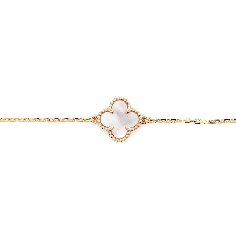 Van Cleef & Arpels Sweet Alhambra Bracelet 18K Yellow Gold and Mother of Pearl - 2