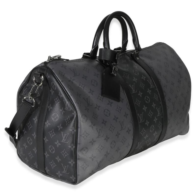 Louis Vuitton Reverse Monogram Eclipse Canvas Keepall Bandouliere 50 - 4