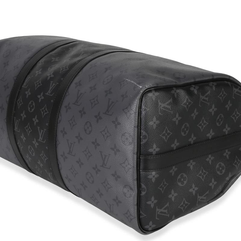 Louis Vuitton Reverse Monogram Eclipse Canvas Keepall Bandouliere 50 - 8