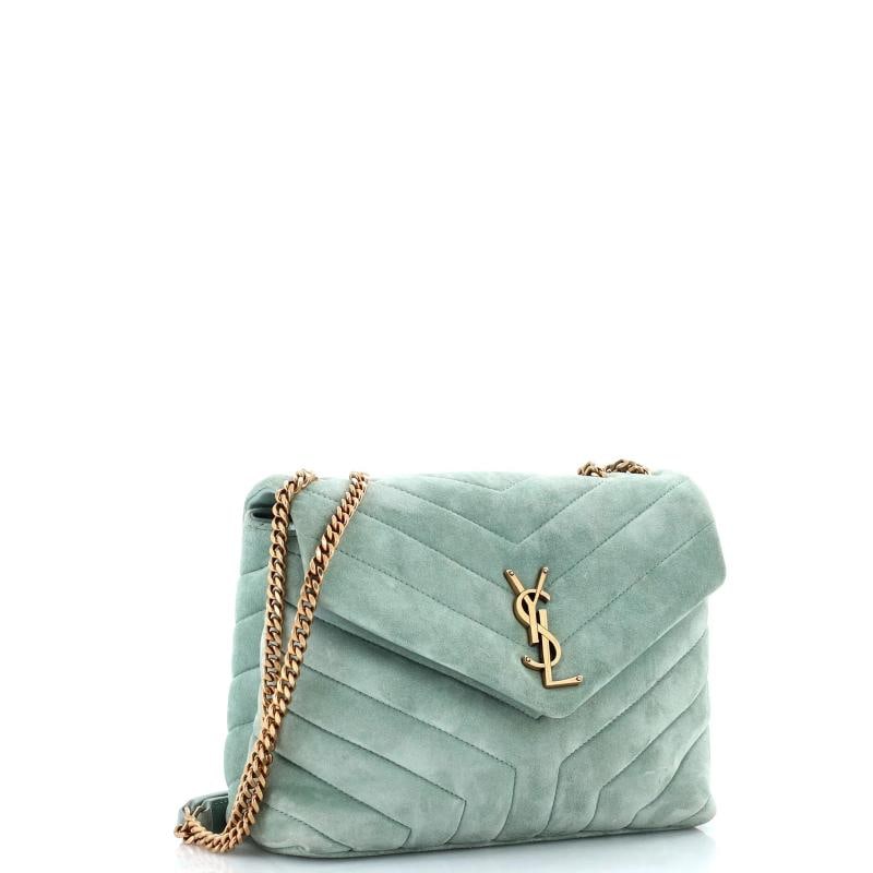 Saint Laurent Loulou Shoulder Bag Matelasse Chevron Suede Small - 2