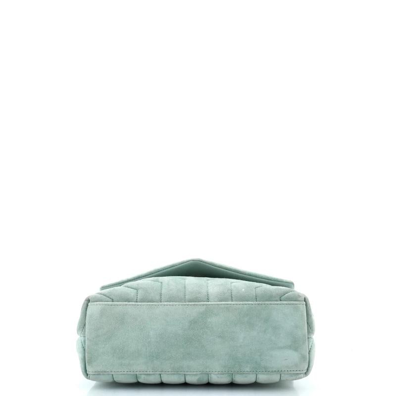 Saint Laurent Loulou Shoulder Bag Matelasse Chevron Suede Small - 4