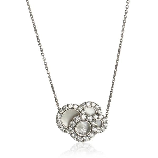 Chopard White Gold Diamond Happy Dreams Necklace: Condition: Pre-owned - Good,Pendant Shape: Round Brilliant,Necklace Length: 16 in,Country of Origin: Switzerland,Clasp/Buckle Type: Lobster Claw,With Original Box/Packaging: Yes,With Papers: Yes,Side 