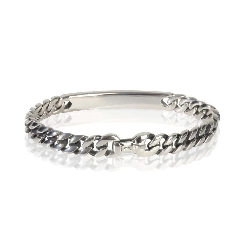David Yurman Sterling Silver Diamond ID Bracelet - 3