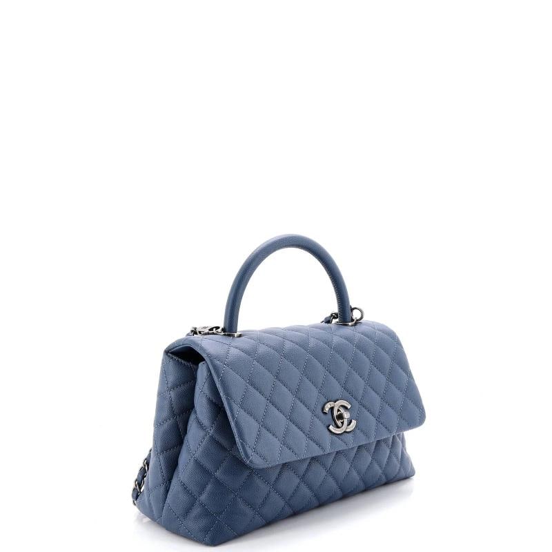 Chanel Coco Top Handle Bag Quilted Caviar Small - 3
