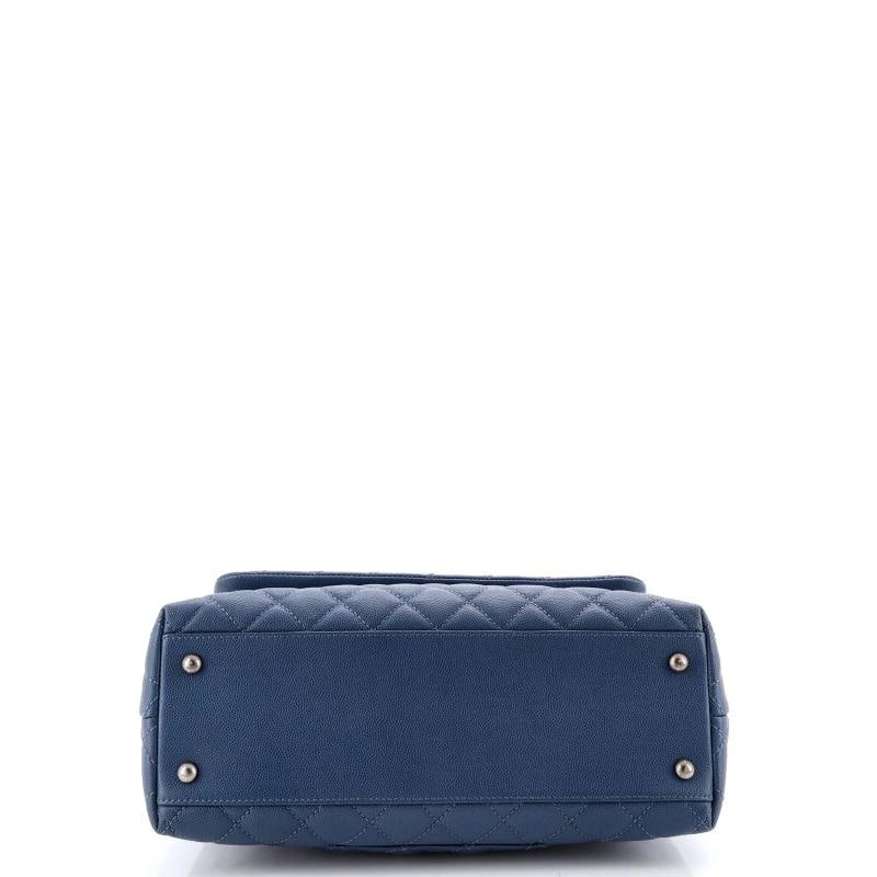 Chanel Coco Top Handle Bag Quilted Caviar Small - 6