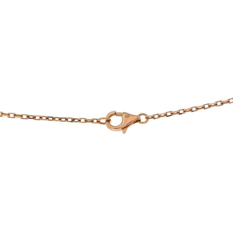 Cartier Love Interlocking Pave Necklace 18K Rose Gold and Diamonds - 4