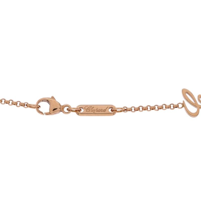 Chopard Happy Turtle Pendant Necklace 18K Rose Gold with Blue Sapphires and 1 - 3