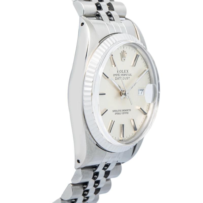 Rolex Datejust 16014 SS Jubilee Silver Stick Dial Auto Men's Watch 36mm - 4