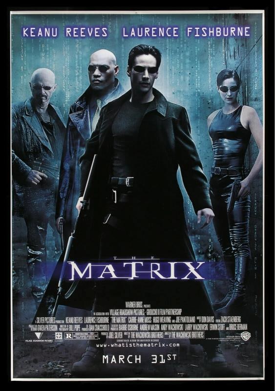 THE MATRIX ORIGINAL MOVIE POSTER HUGE BUS STOP DS RARE 1999~(48" x 70"): Original/Reproduction: Original,Object Type: Poster,Industry: Movies,Country of Origin: United States