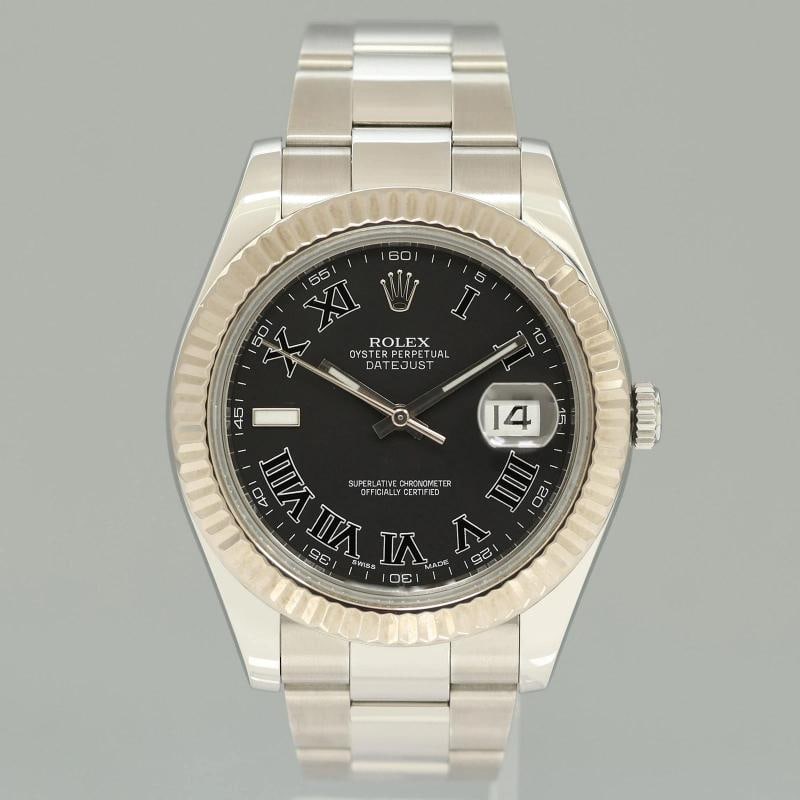 MINT Rolex DateJust 2 Wimbledon White Gold Fluted Bezel 116334 Watch Box - 2