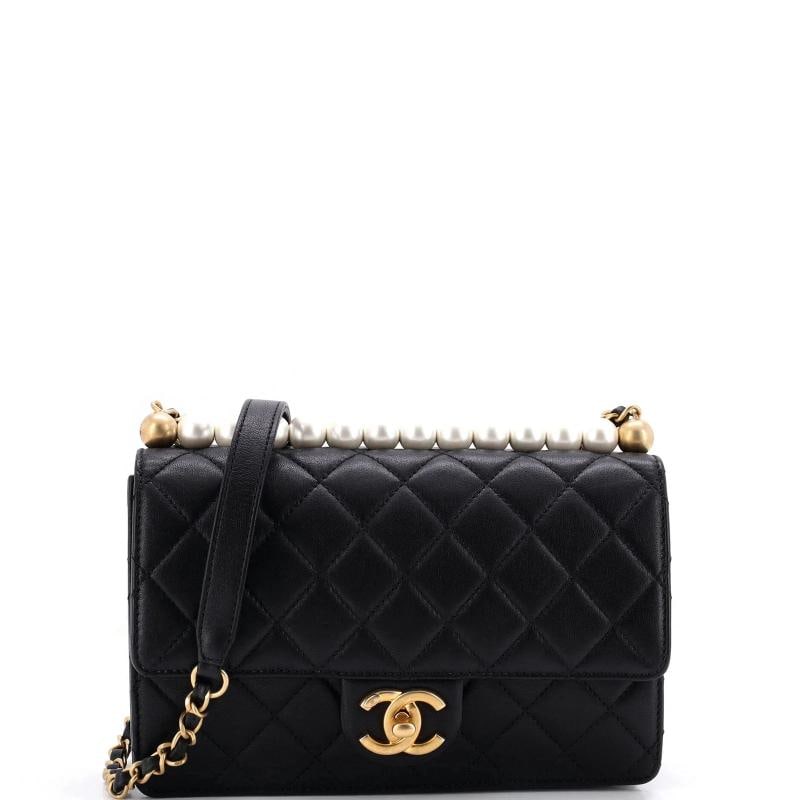 Chanel Chic Pearls Flap Bag Quilted Lambskin Small (1 of 6)