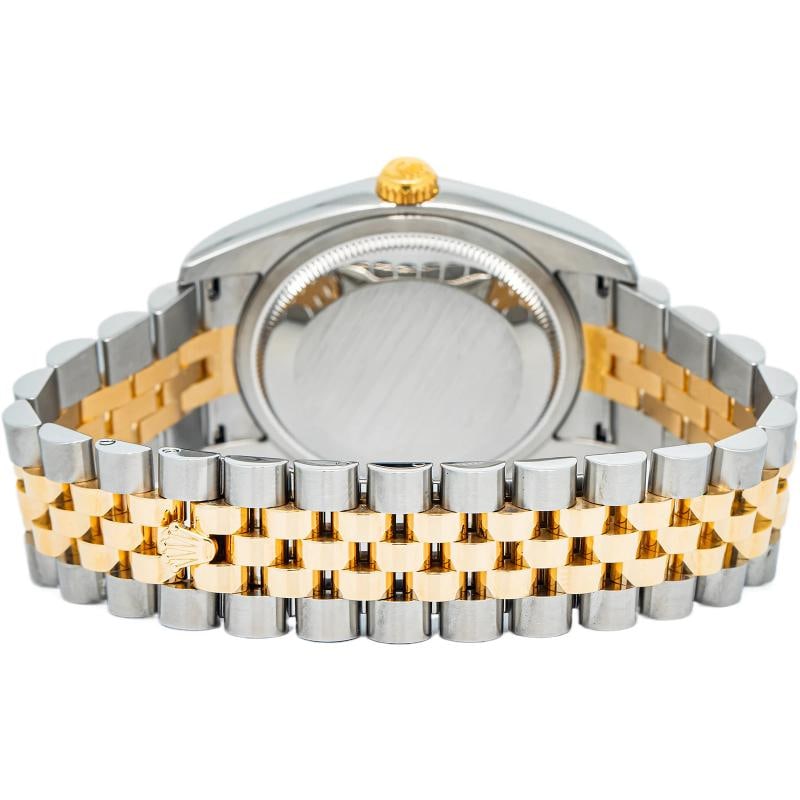 Rolex Datejust 116233 Jubilee 18K TwoTone Factory Black Diamond Dial Watch 36mm - 5