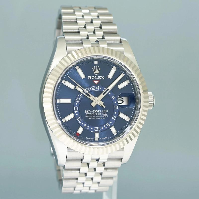 2024 NEW PAPERS Rolex Sky-Dweller Steel BLUE Jubilee Fluted 42mm 336934 Watch - 3