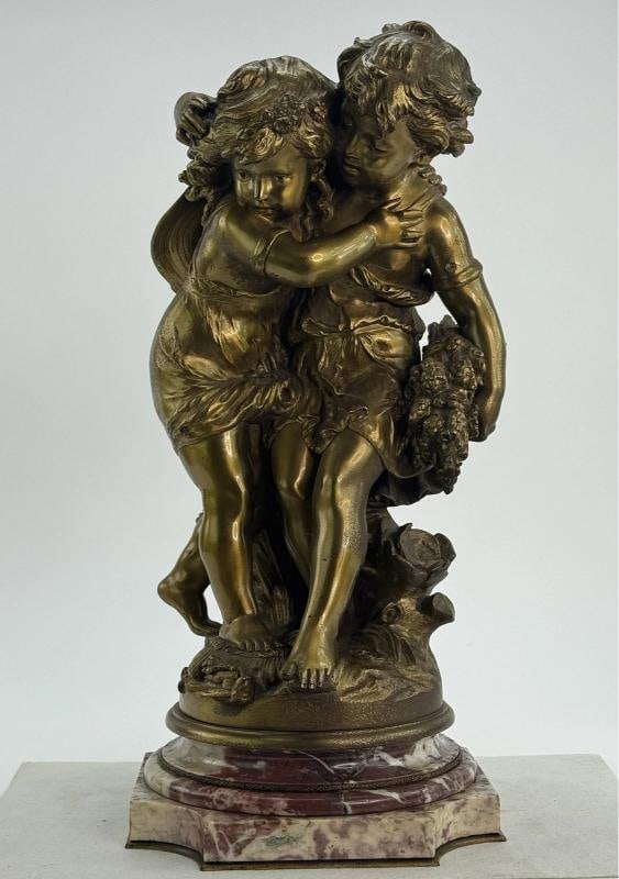 Antique Signed Auguste Moreau Gilt Bronze Allegory of Summer Statue Swivel Base: Condition: Used: An item that has been used previously. See the sellerÃ¢â‚¬â„¢s listing for full details and description of any imperfections. ,Material:
