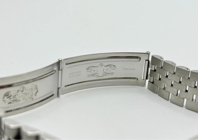 2005 Rolex Datejust 16234 36mm Rhodium Roman Dial 18K Gold Bezel Steel Box Paper - 7