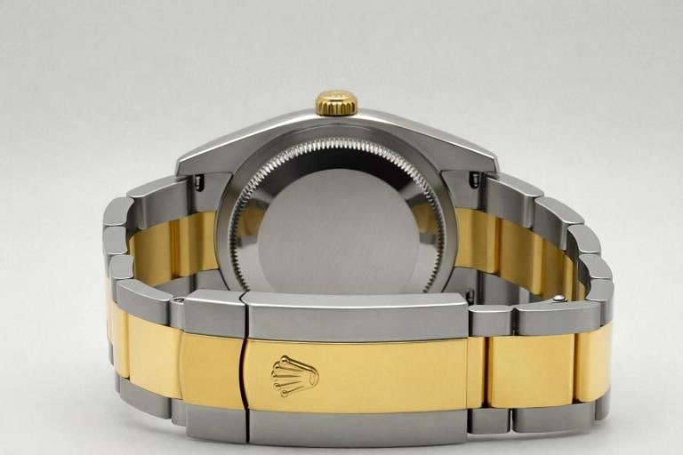 Rolex Datejust 36 116233 Factory Silver Diamond Dial 18k Yellow Gold Steel - 7