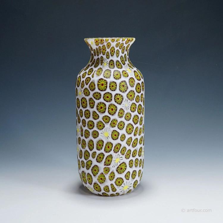 Vase with Redentore and Kiku Murrine Ermanno Toso for Fratelli Toso 1960s (1 of 11)
