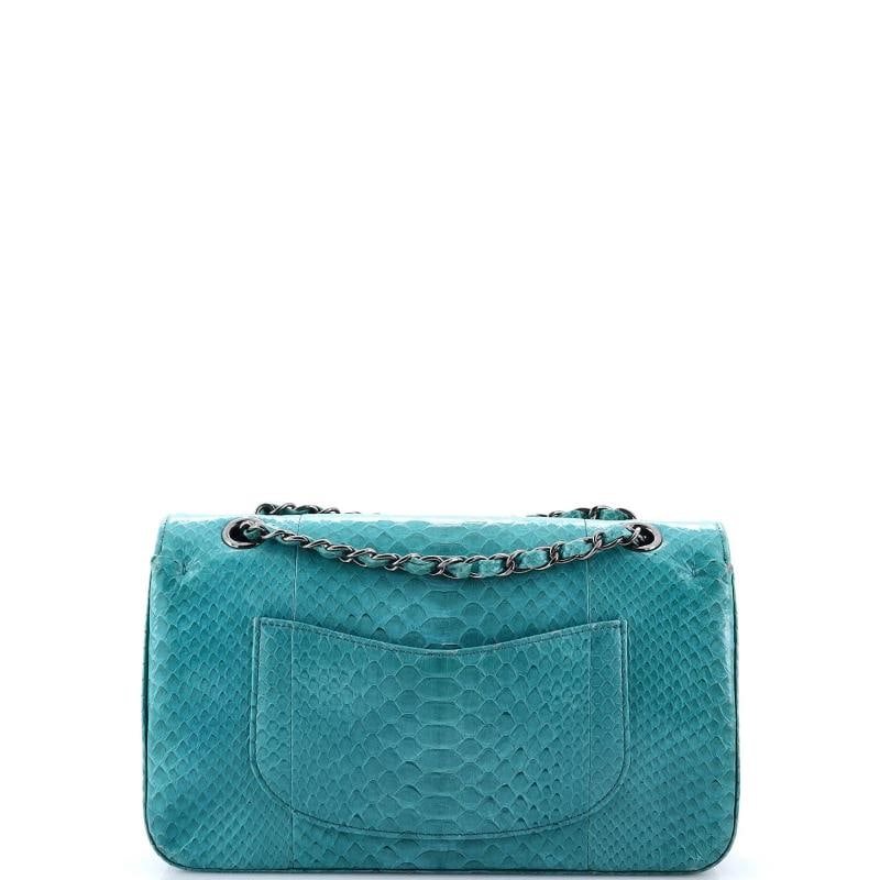 Chanel Classic Double Flap Bag Python Medium - 3