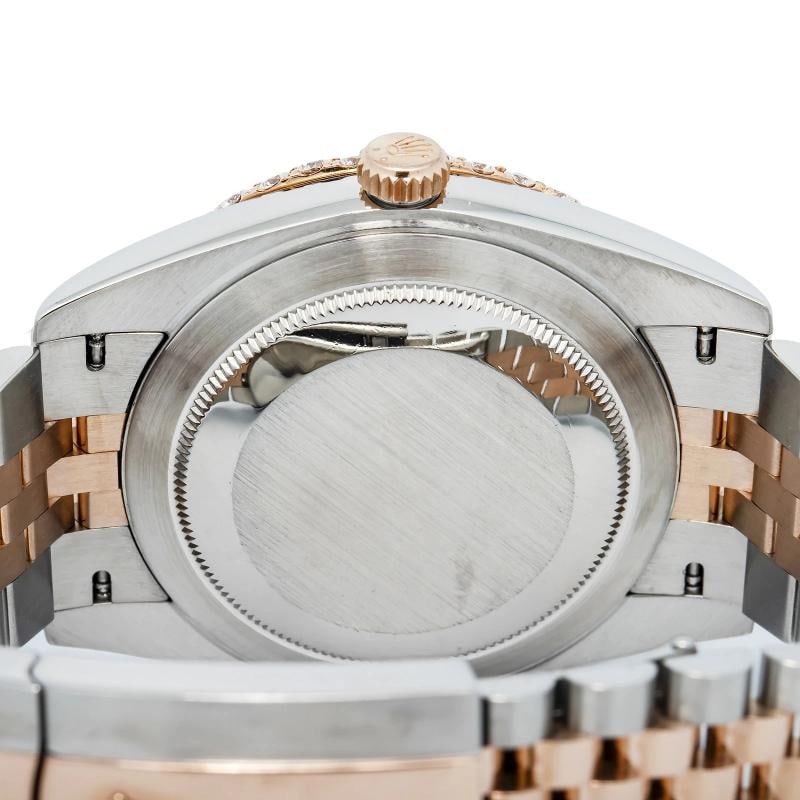 Rolex Datejust 126331 18k Rose Two Tone Silver Dial Diamond Bezel Watch 41mm - 6