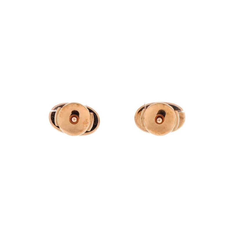 Hermes Chaine d'Ancre Contour Stud Earrings 18K Rose Gold and Diamonds - 3