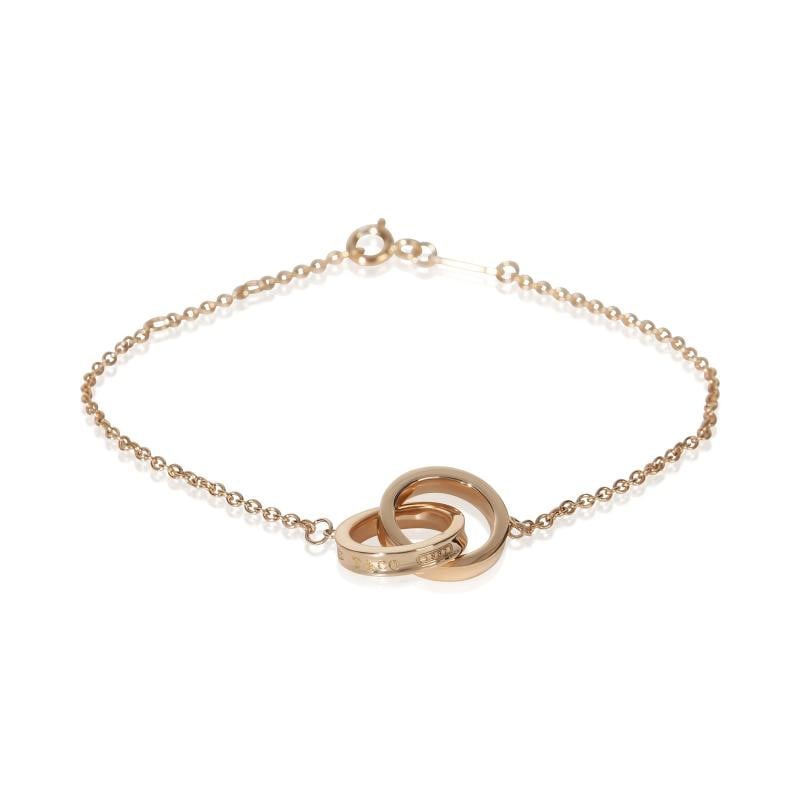 Tiffany & Co. Rose Gold 1837 Interlocking Circle Bracelet: Condition: Pre-owned,Item Length: 7 in,Country of Origin: Italy,Clasp/Buckle Type: Spring Ring,With Original Box/Packaging: Yes,Side Stone Type: No Stone,Metal Purity: 18k,With Papers: No,Gross