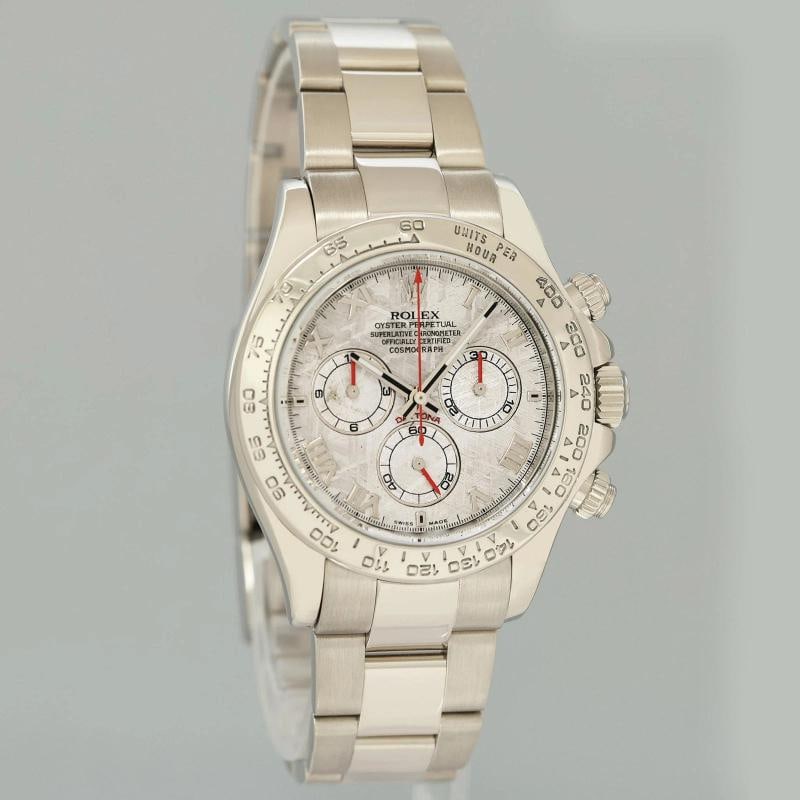 MINT 2015 Rolex Daytona Meteorite Roman 116509 White Gold Chronograph Watch Box - 3