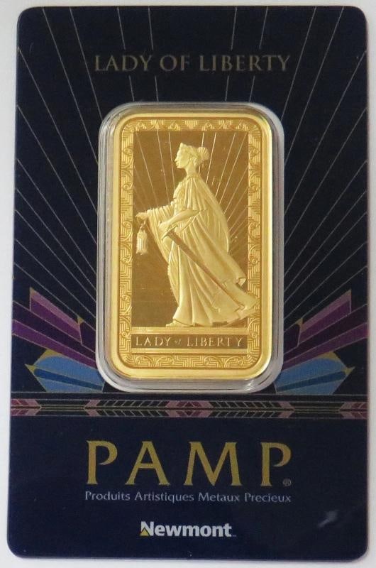 PAMP SUISSE GOLD 1 OZ LADY OF LIBERTY SEALED BAR NEW W/ ASSAY CARD: Country/Region of Manufacture: Switzerland,Shape: Bar,Precious Metal Content per Unit: 1 oz,Brand/Mint: Pamp Suisse,Fineness: 0.9999,Composition: Gold,Country of Origin: Switzerland