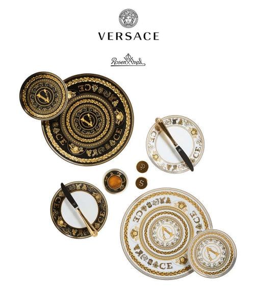 Versace Rosenthal Virtus Gala 6 Piece (White & Black) Set-Official VERSACE: Condition: New: A brand-new, unused, unopened, undamaged item in its original packaging (where packaging is applicable). Packaging should be the same as what is found in a retail store, unless the ite