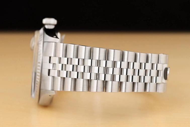 ROLEX MENS DATEJUST 16014 SILVER 18K WHITE GOLD STEEL WATCH w/ JUBILEE BAND - 5